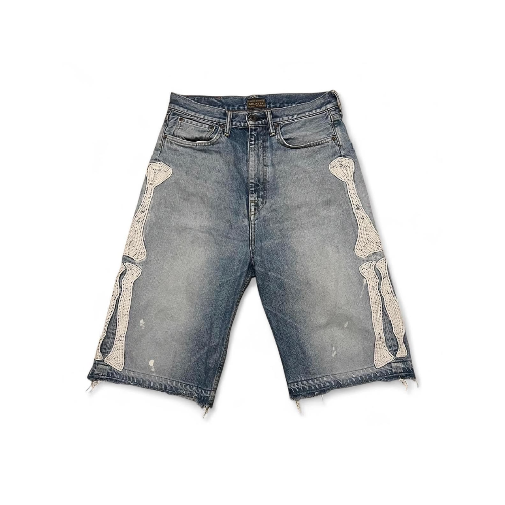 Skeleton Denim Shorts