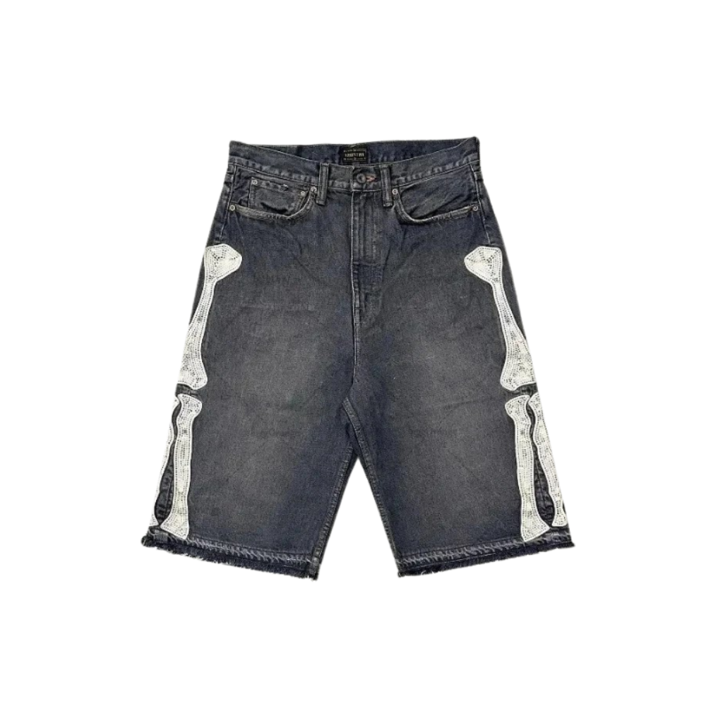 Skeleton Denim Shorts