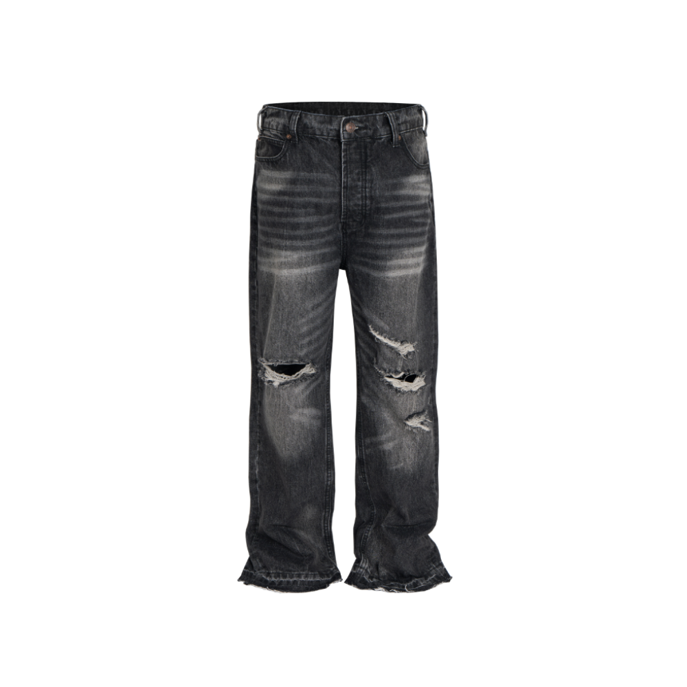 Destroyed Black Jeans